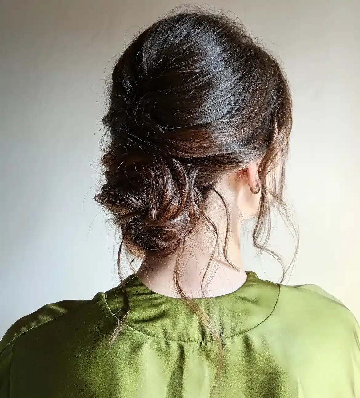 34. Messy Bun with a Twist